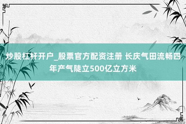炒股杠杆开户_股票官方配资注册 长庆气田流畅四年产气陡立500亿立方米