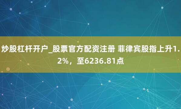 炒股杠杆开户_股票官方配资注册 菲律宾股指上升1.2%，至6236.81点