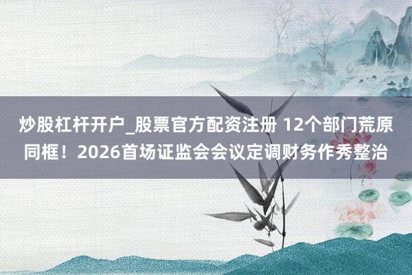 炒股杠杆开户_股票官方配资注册 12个部门荒原同框！2026首场证监会会议定调财务作秀整治