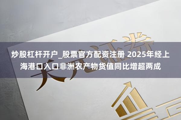 炒股杠杆开户_股票官方配资注册 2025年经上海港口入口非洲农产物货值同比增超两成